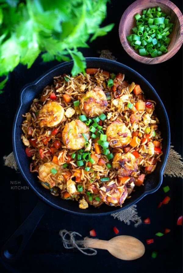 Chinese special fried rice with fish and prawns - Bon Apetit Deli