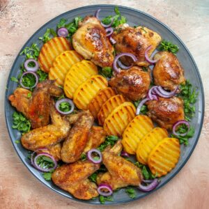 Turkey Wings and Plantain Kebab